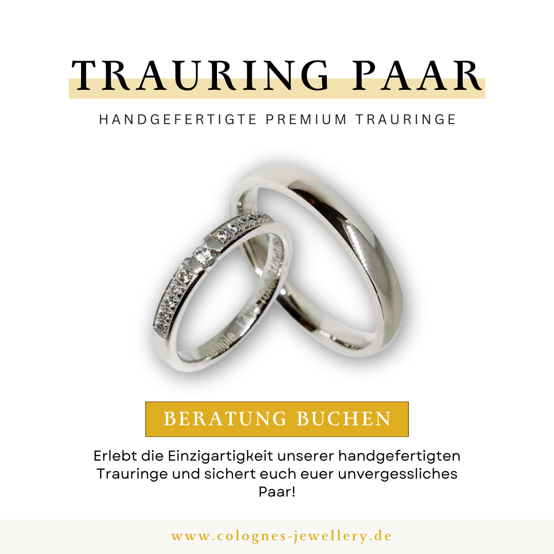 Trauringe mit Herzmuster, Gelbgold 585, mit Diamanten (P1005)