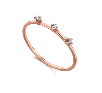 Trinity-Ring in Roségold mit Diamanten LeCarré (GA078ORBR.17)