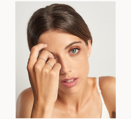 Zweifarbiger Goldring mit Diamanten LeCarré (GA076OA.19)