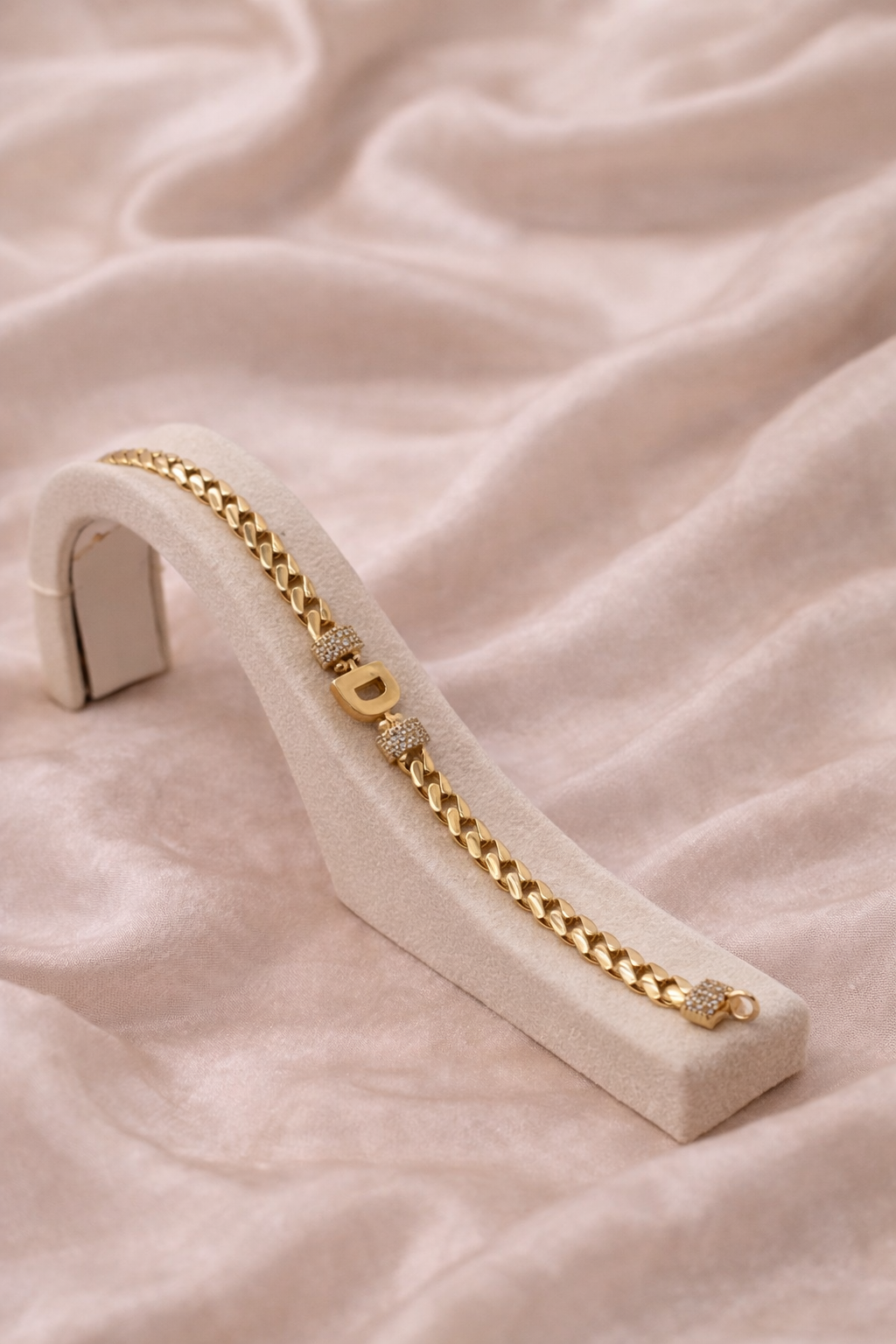 14 Karat Goldarmband mit Buchstabe D (585)
