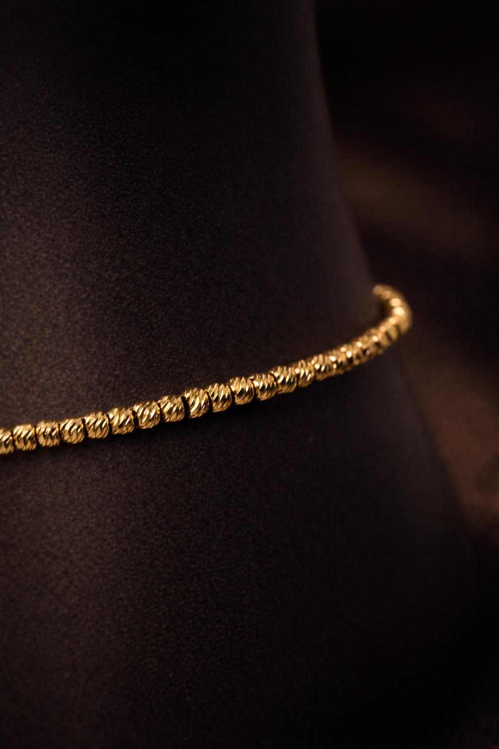 14 Karat Gold Armband mit strukturierter Kugelkette – elegant & zeitlos