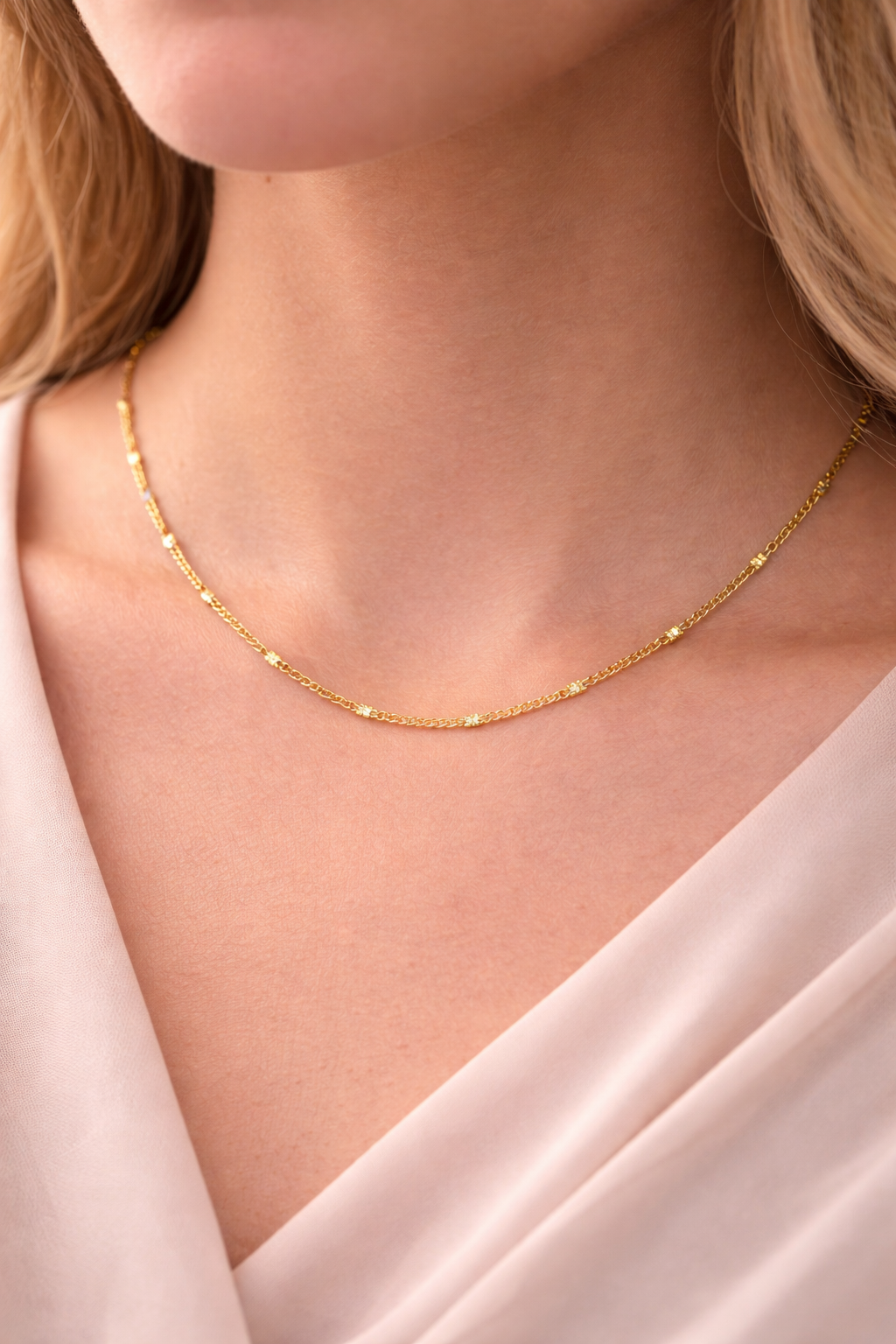 Elegante 14 Karat Goldkette mit feinen Details