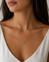 14 Karat Elegante Gold-Halskette mit floraler Anhänger – Zeitloser Schmuck