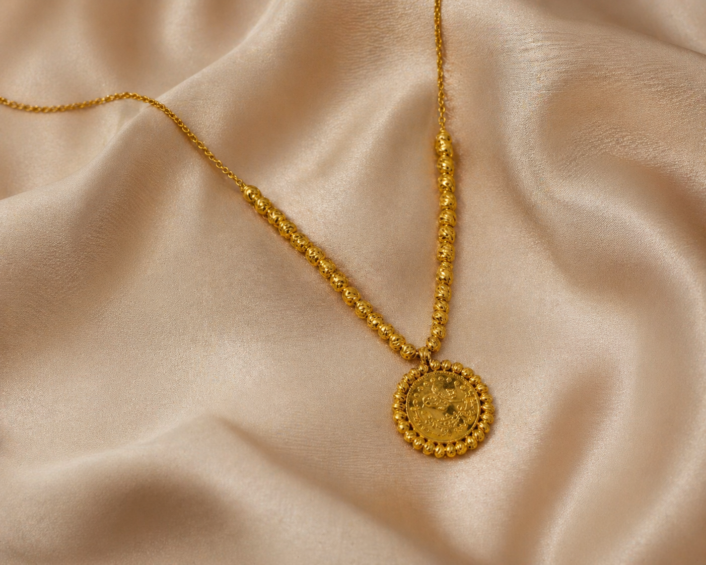 22 Karat Gold Halskette mit Münzanhänger