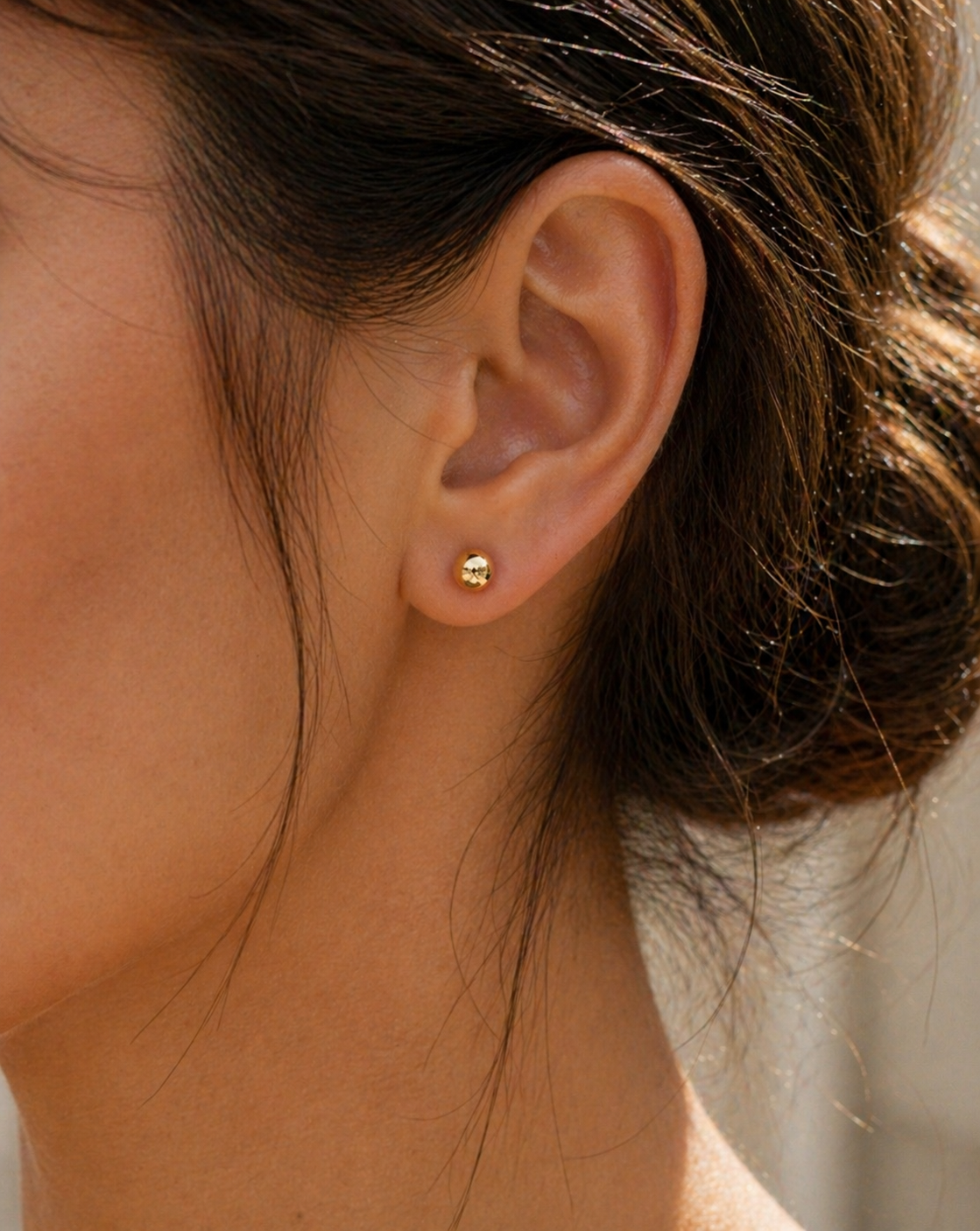 14 Karat Gold Kugel Ohrstecker – Minimalistisches Design