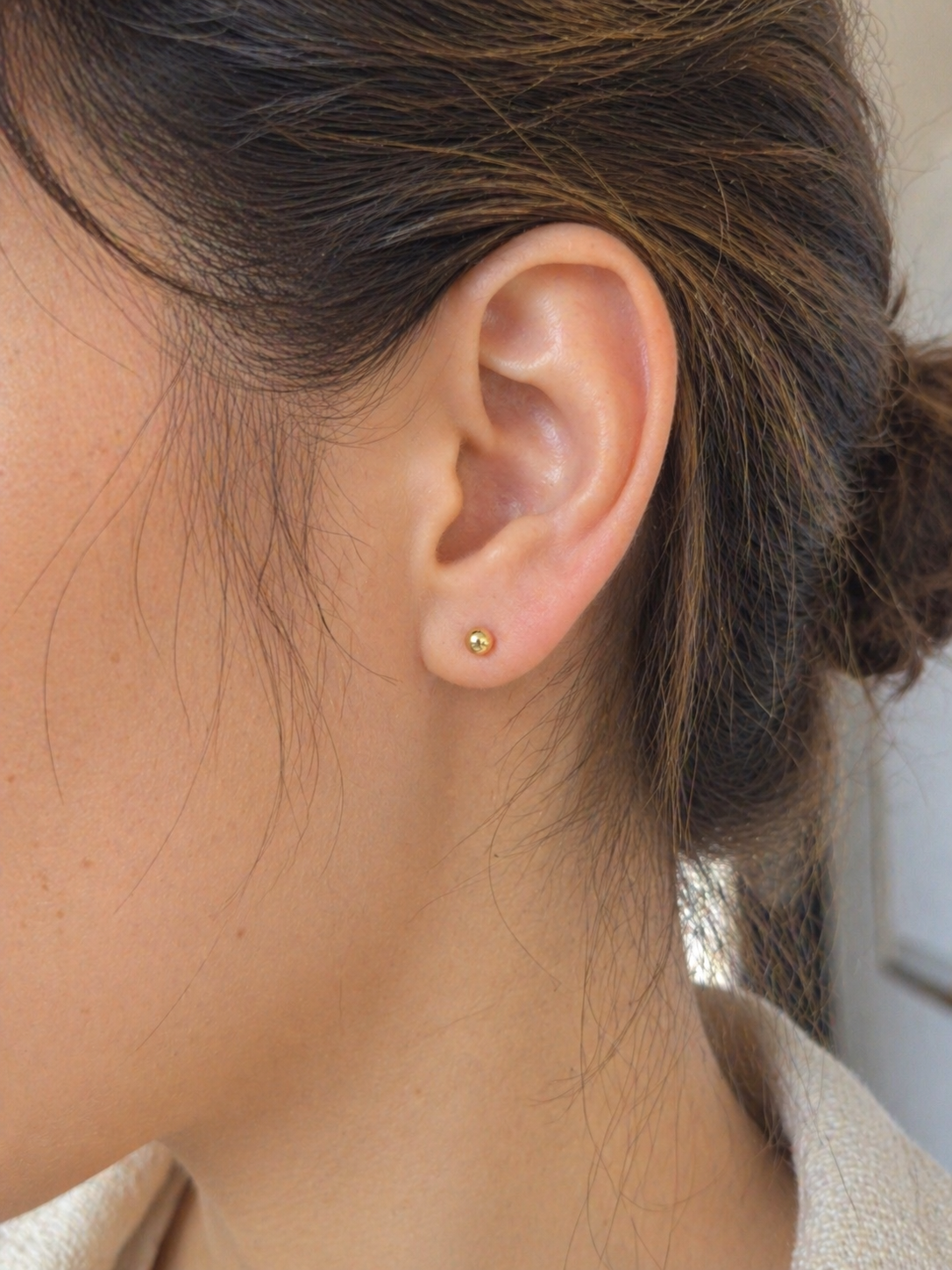 14 Karat Gold Kugel Ohrstecker – Minimalistisches Design