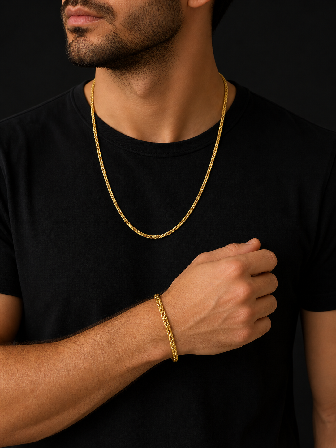 Königsarmband Herren 14K Gold (585) – 18 cm – Massiv & Elegant