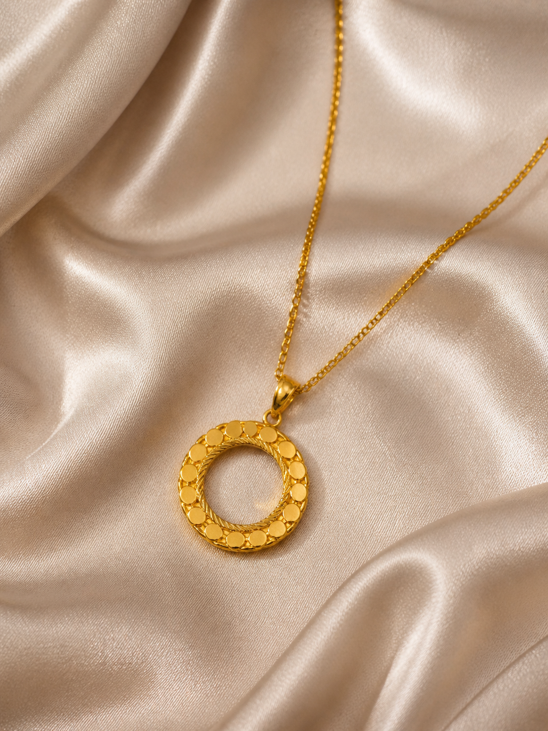 Münzanhänger Halskette 14K Gold (585) – 50 cm – (für eine Halb-Goldmünze)