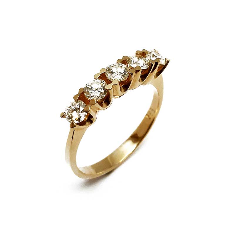 Damenring, Gelbgold 585, mit 0,70 ct Diamanten (DR007)