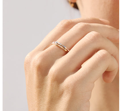 Bambus-Ring aus Gold & Diamanten LeCarré (GA110OA.17)