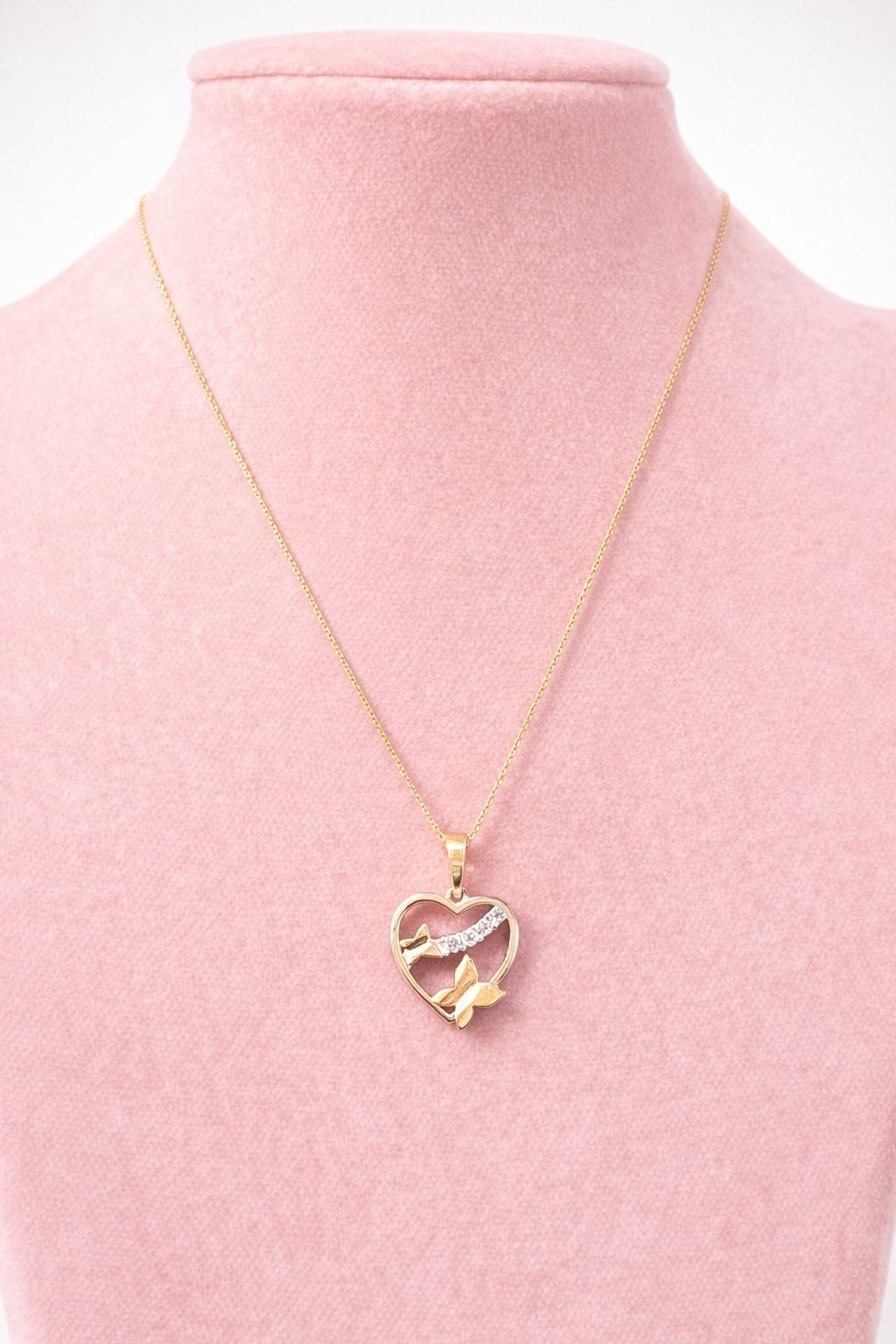 Feiner Gold Anhänger Herz mit Kette – eleganter Schmuck aus 14 Karat Gold