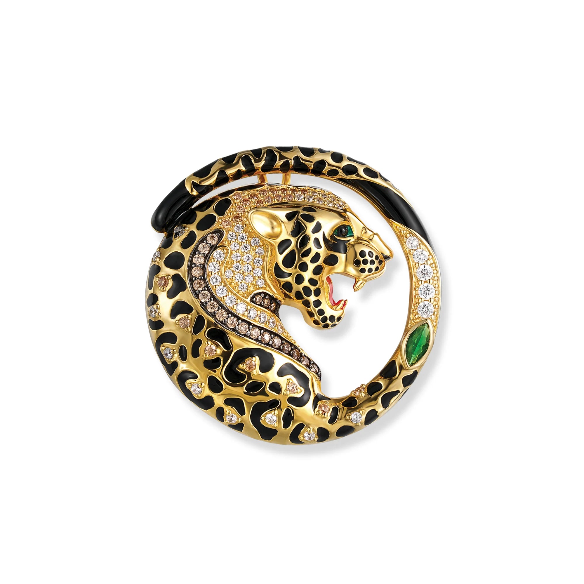 KIANI LEOPARDEN ANHÄNGER / BROSCHE
